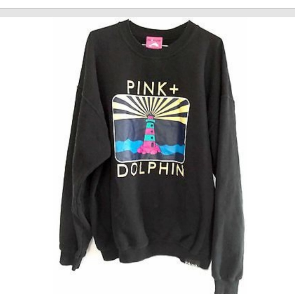 Pink + Dolphin sweatshirt